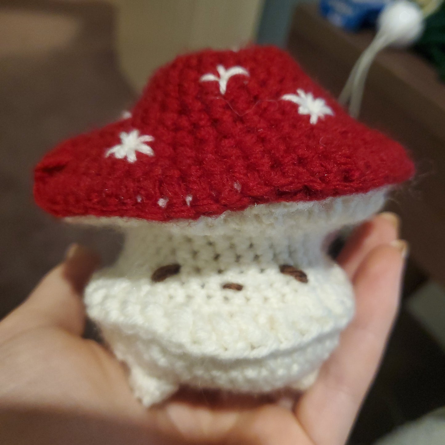 Crochet Mushroom Desk Buddy